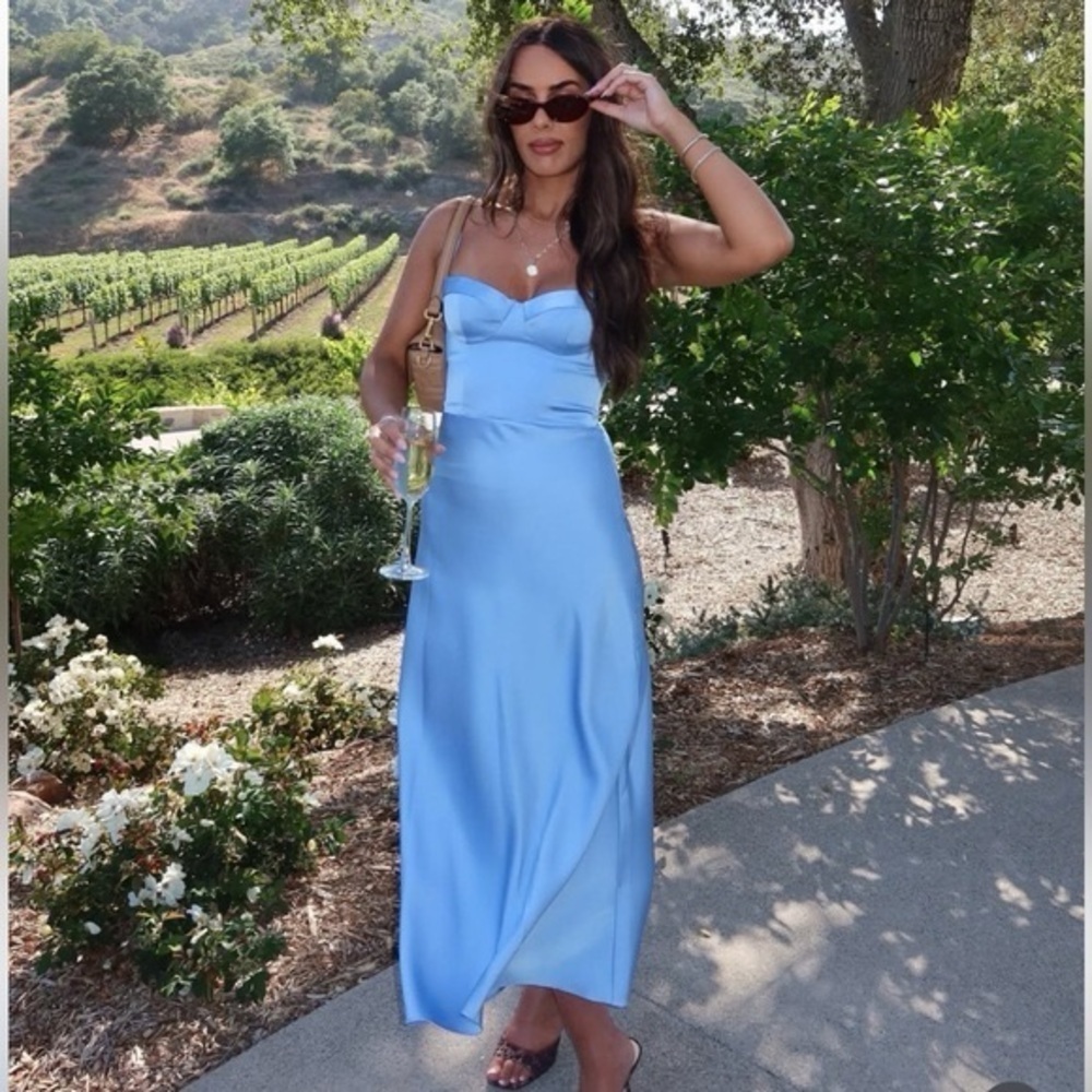 KATIE MAY Flora Blue Cocktail Dress M